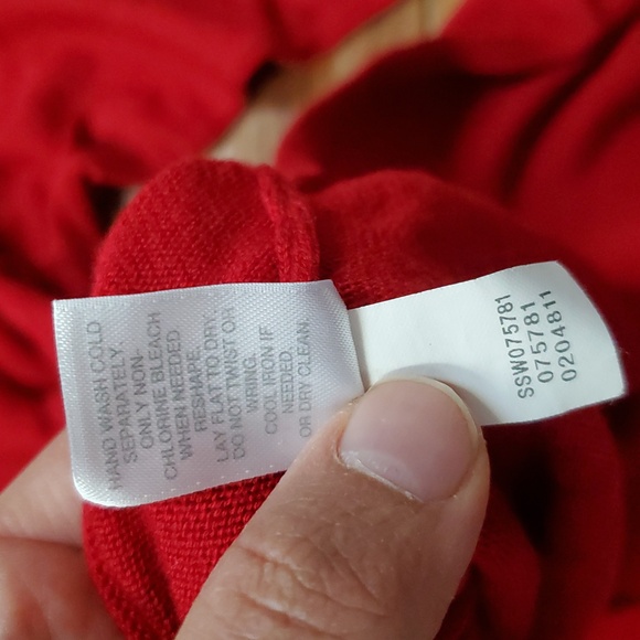 J. Jill Cozy Grace Tunic Mini Dress Women's Red Long Sleeve - Picture 6 of 7